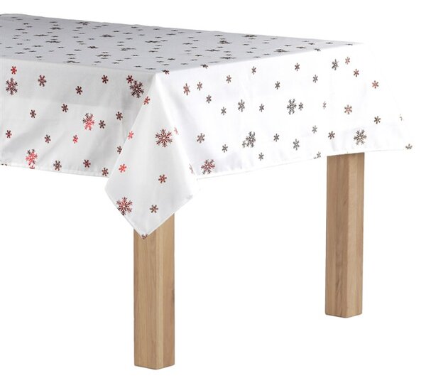 NovýNábytok.sk Obrus 130x160 cm Červené vločky (biela). Akcia -31%. Vlastná spoľahlivá doprava až k Vám domov. 1132358