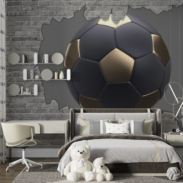 Tapety Futbalová lopta na pozadí tehlovej steny, Detské fototapety, Fototapety pre chlapcov, u94058 : Uwalls.sk