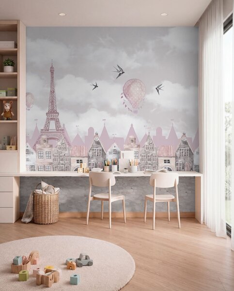 Tapety Malý parížsky príbeh, Detské fototapety, Fototapety pre dievčatá, u94128 : Uwalls.sk