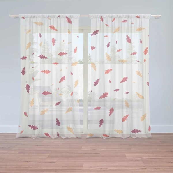 Sablio Záclony Farebné jesenné lístie: 2ks 150x250cm