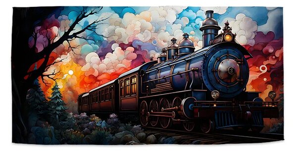 Sablio Uterák Parná lokomotíva v kúzelnej krajine - 30x50 cm