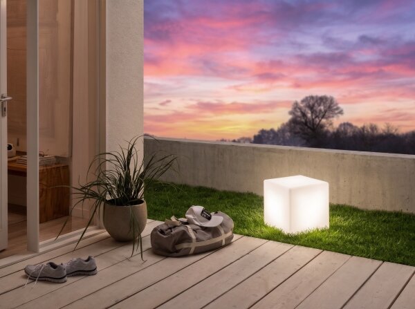 Eglo 900294 - Vonkajšia stojacia lampa BOTTONA 1xE27/15W/230V 30x30 cm IP65