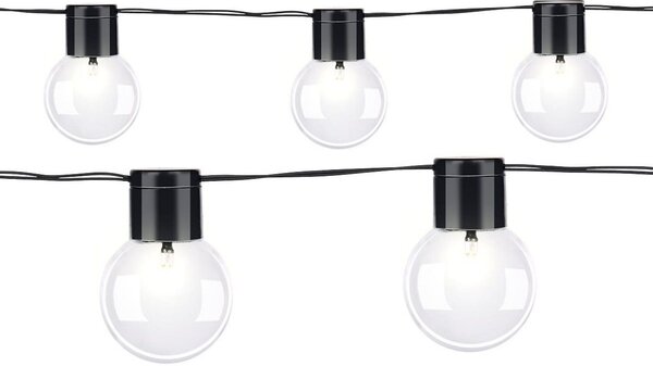 Grundig Solárne rozprávkové svetlá 4,85 m LED vonkajšie záhradné osvetlenie na solárny pohon - Záhradné svetlá s automatickým denným/nočným senzorom - studená biela