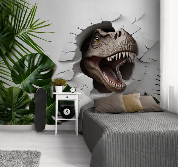Tapety 3D dinosaurus a listy, Detské fototapety, Fototapety dinosaury, u94772 : Uwalls.sk