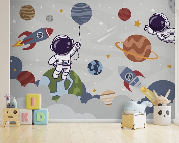 Tapety Raketa a astronaut vo vesmíre, Detské fototapety, u94476 : Uwalls.sk
