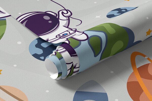 Tapety Raketa a astronaut vo vesmíre, Detské fototapety, u94476 : Uwalls.sk