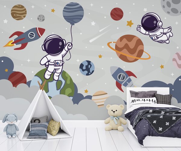 Tapety Raketa a astronaut vo vesmíre, Detské fototapety, u94476 : Uwalls.sk
