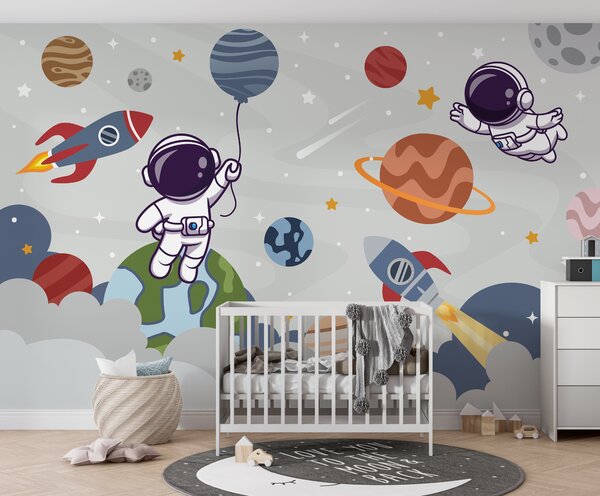 Tapety Raketa a astronaut vo vesmíre, Detské fototapety, u94476 : Uwalls.sk