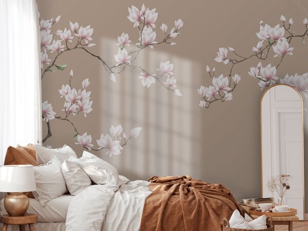 Tapety Kvitnúce konáre ružovej magnólie, Fototapety s kvetmi, u94363 : Uwalls.sk