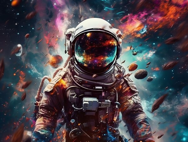 Tapety Astronaut medzi farbami, Detské fototapety, u95147 : Uwalls.sk