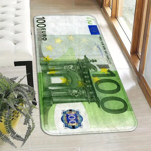MK Original: Produkty s rodokmenem , Protišmyková predložka Bankovka, 50x80, zelená, chodba / predsieň