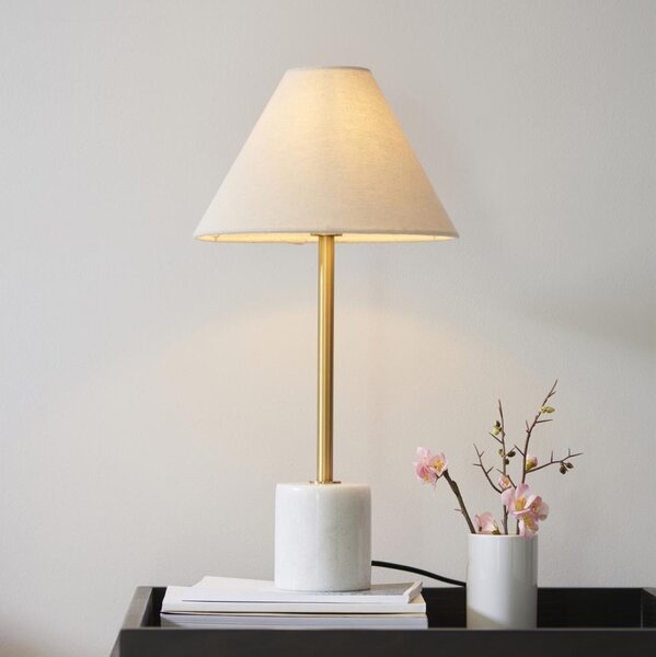 Endon 114211 - Stolná lampa 1xE14/7W/230V béžová/mosadz