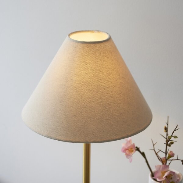 Endon 114211 - Stolná lampa 1xE14/7W/230V béžová/mosadz