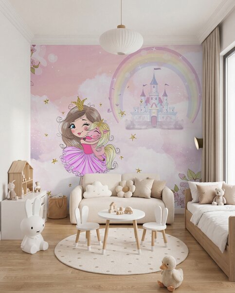 Tapety Princezná a jej jednorožec, Detské fototapety, u95401 : Uwalls.sk