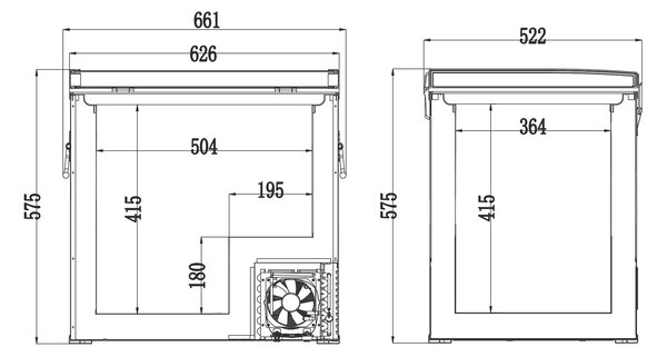 Compass Chladiaca taška BIG FRIDGE s kompresorom, 60 l, 230/24/12 V, -20 °C, APP