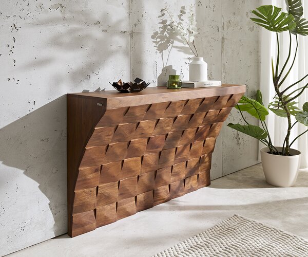 DELIFE Konzolový stolík Eremos 120x35 cm akácia hnedá