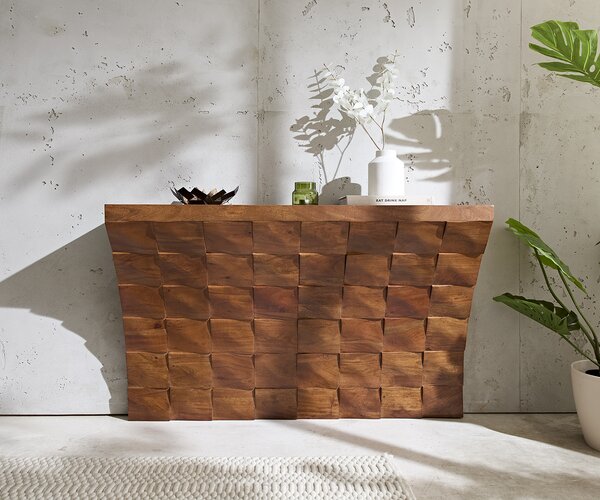 DELIFE Konzolový stolík Eremos 120x35 cm akácia hnedá