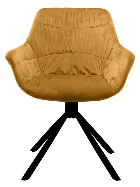 STOLIČKA S PODRÚČKAMI, zamat, horčicovožltá MID.YOU - Stoličky, Online Only