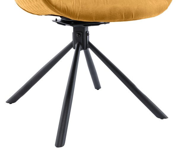 STOLIČKA S PODRÚČKAMI, zamat, horčicovožltá MID.YOU - Stoličky, Online Only