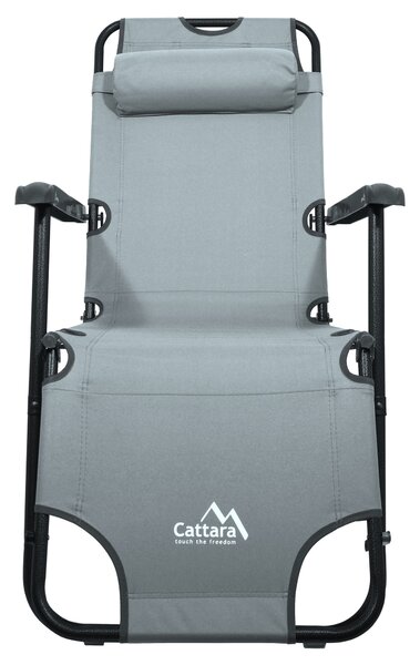 CATTARA Ležadlo/kreslo COMFORT, sivé