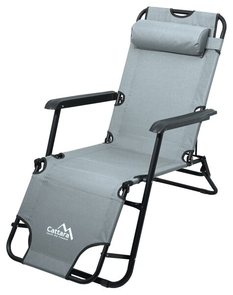 CATTARA Ležadlo/kreslo COMFORT, sivé