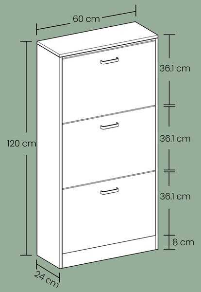 REGÁL NA TOPÁNKY, biela, 60/120/24 cm Boxxx - Online Only drobný nábytok, Online Only