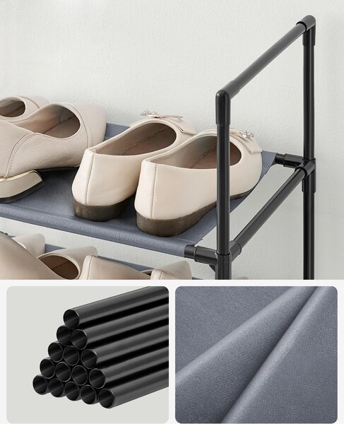REGÁL NA TOPÁNKY, sivá, 33/173/33 cm - Online Only drobný nábytok, Online Only
