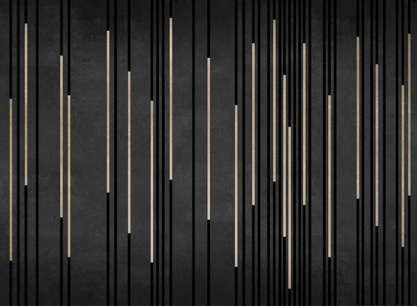 Tapety Mosadzné línie na čiernej, Fototapety abstraktné, u95905 : Uwalls.sk