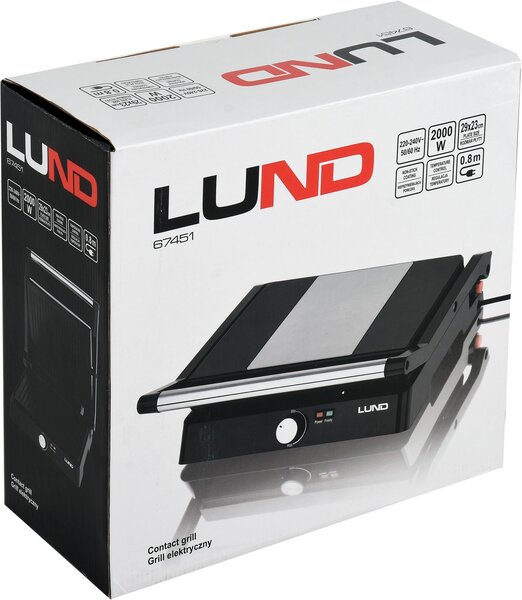 LUND Kontaktný gril 2000 W 3 v 1