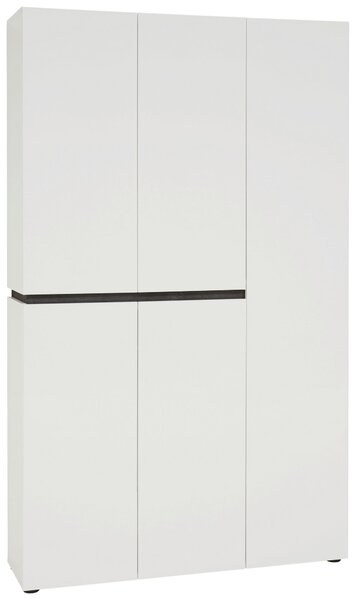 SKRINKA NA TOPÁNKY, antracitová, biela, 120,2/200/34 cm Voleo - Skrine, regály & police na topánky