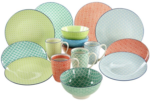 KOMBINOVANÝ SERVIS, 16-dielne, kamenina Creatable - Online Only bytové doplnky, Online Only