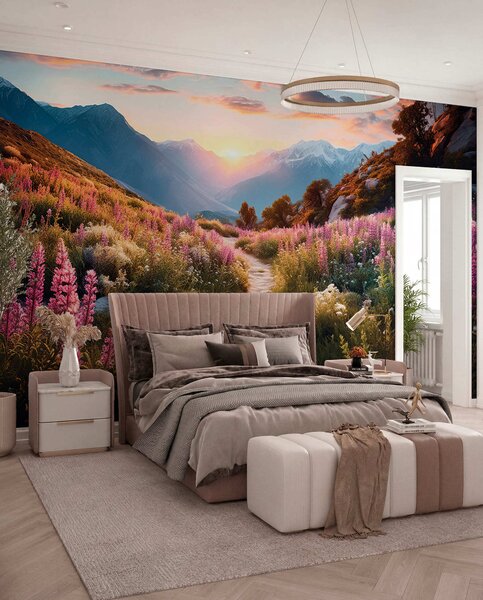 Tapety Horská krajina magické kvety, Fototapety s prírodnými motívmi, u96210 : Uwalls.sk