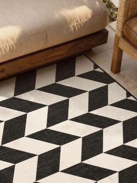 Ted Baker , Kusový koberec Haringey 106378 Black White, 120x170, čiernobiela, chodba / predsieň