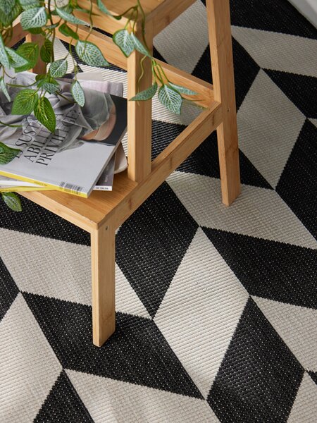 Ted Baker , Kusový koberec Haringey 106378 Black White, 120x170, čiernobiela, chodba / predsieň