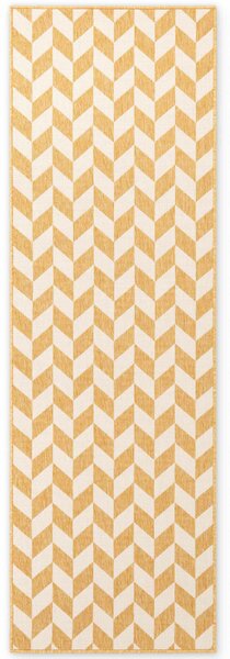Ted Baker, Kusový koberec Ted Baker Haringey 106380 Yellow White, 80x200, žltá, chodba / predsieň
