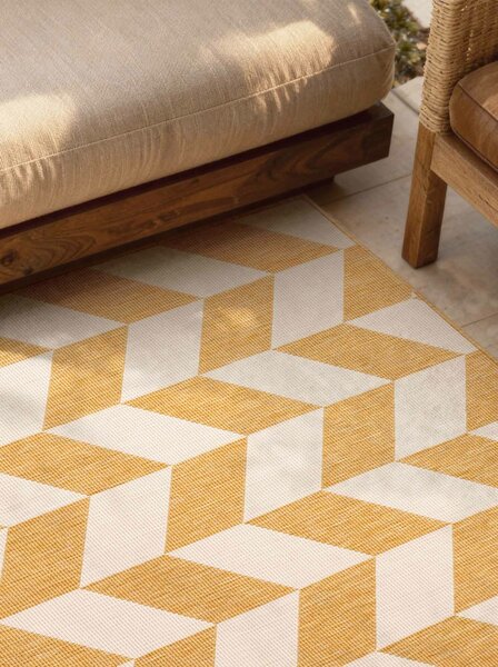 Ted Baker, Kusový koberec Ted Baker Haringey 106380 Yellow White, 80x200, žltá, chodba / predsieň