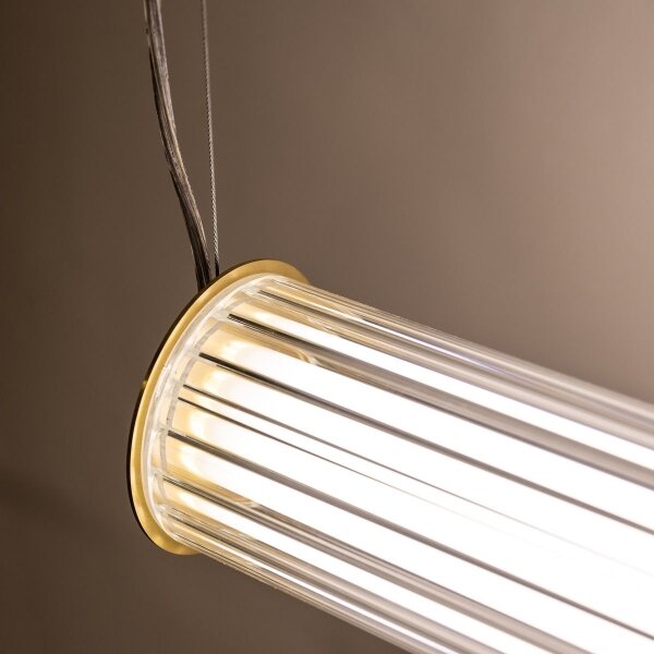 Zuma Line 1232 - LED stmievateľný luster na lanku COMO LED/39W/230V 2700-6500K zlatý + s diaľkovým ovládačom