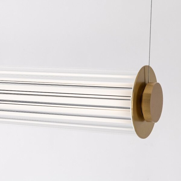 Zuma Line 1232 - LED stmievateľný luster na lanku COMO LED/39W/230V 2700-6500K zlatý + s diaľkovým ovládačom