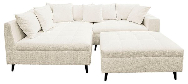 ROHOVÁ SEDAČKA, textil, biela MID.YOU - Sedačky, Online Only