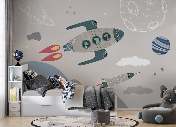 Tapety Astronautské dinosaury vo vesmíre, Detské fototapety, Fototapety pre chlapcov, u96334 : Uwalls.sk