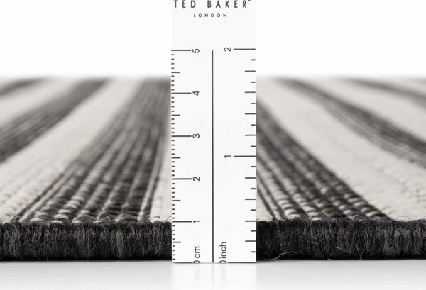 Ted Baker, Kusový koberec Ted Baker Haringey 106392 Black White ovál, 160x230, čiernobiela, chodba / predsieň
