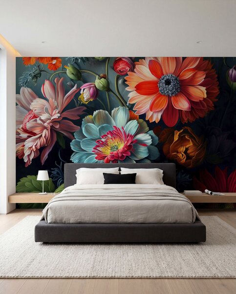 Tapety Noc šarlátových kvetov, 3D fototapety, Fototapety 3d kvety, u96631 : Uwalls.sk