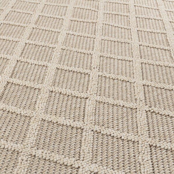 Ayyildiz , Kusový koberec Patara 4953 Beige – na von aj na doma, 80x150, béžová, chodba / predsieň
