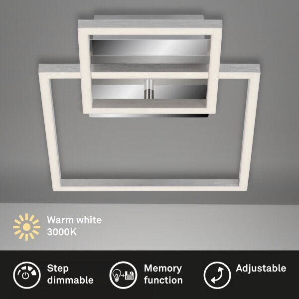 LED Stmievateľné stropné svietidlo LED/12W/230V 3000K matný chróm
