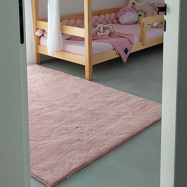 Ayyildiz , Kusový koberec Pouffy 5100 Rose, 60x110, ružová, obývacia izba