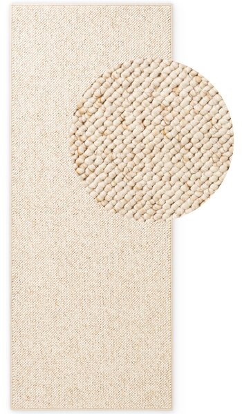 BT Carpet, Behúň Wolly 102843, 80x200, biela, obývacia izba