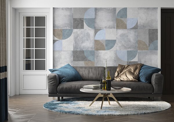 Tapety Abstraktný geometrický vzor s cementovou textúrou na pozadí, Fototapety abstraktné, u97268 : Uwalls.sk