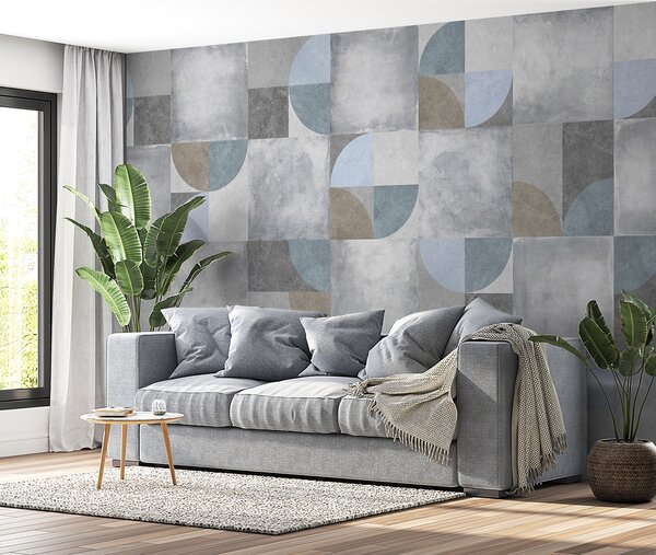 Tapety Abstraktný geometrický vzor s cementovou textúrou na pozadí, Fototapety abstraktné, u97268 : Uwalls.sk