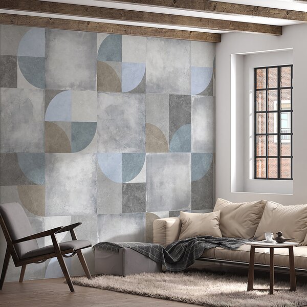 Tapety Abstraktný geometrický vzor s cementovou textúrou na pozadí, Fototapety abstraktné, u97268 : Uwalls.sk
