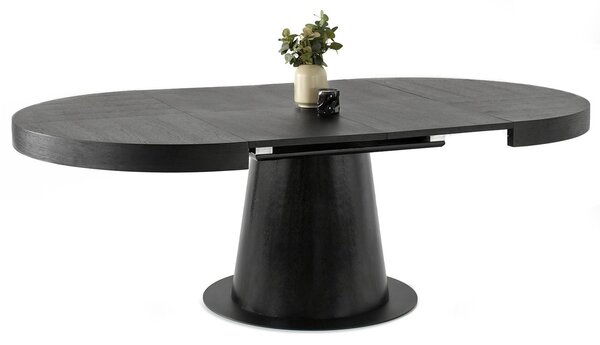 Okrúhly rozkladací jedálenský stôl ASTRA čierny 120 cm